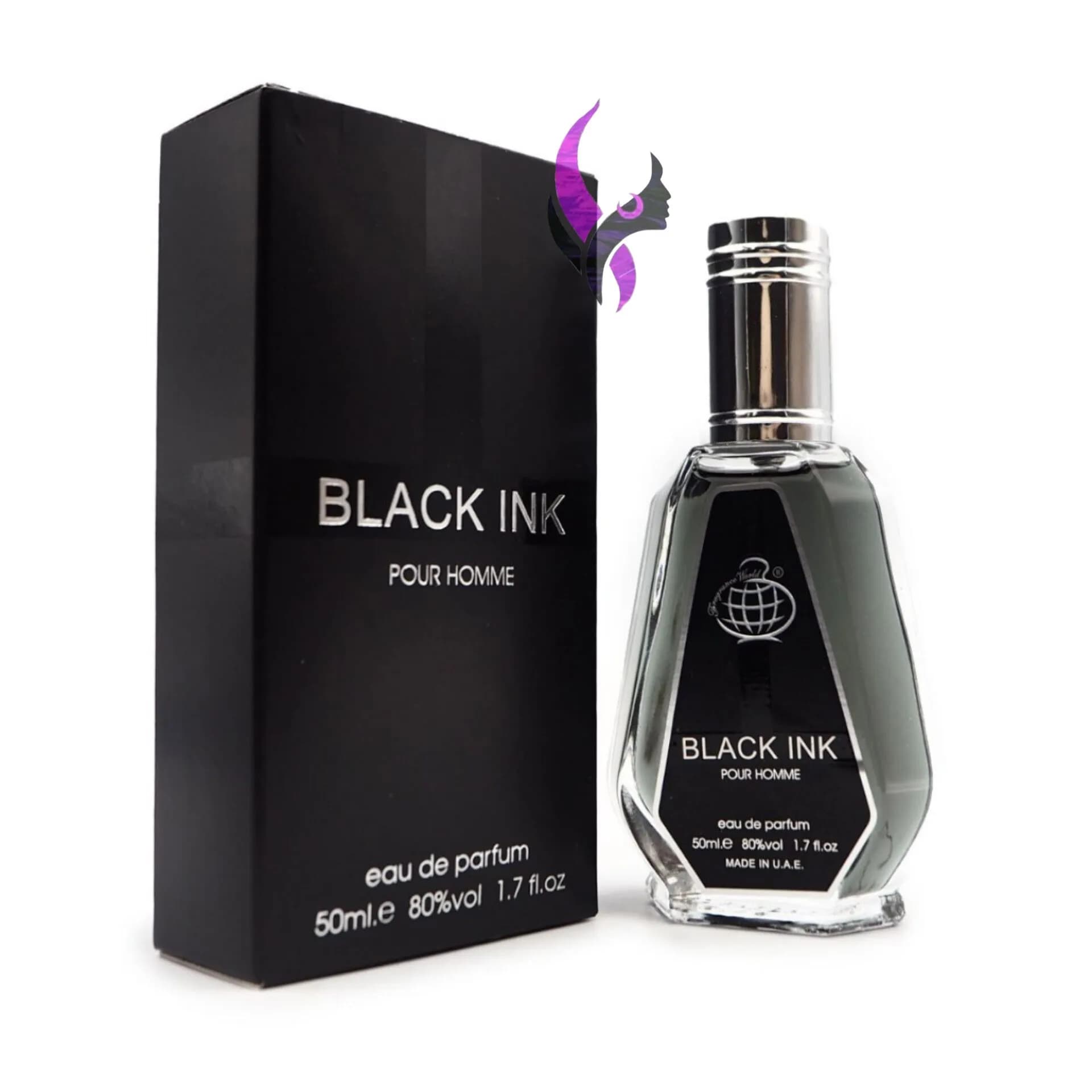 عطر ادکلن مردانه انکر نویر یا لالیک مشکی فرگرانس ورد بلک اینک پور هوم (Fragrance World Lalique Encre Noire) 50 میل