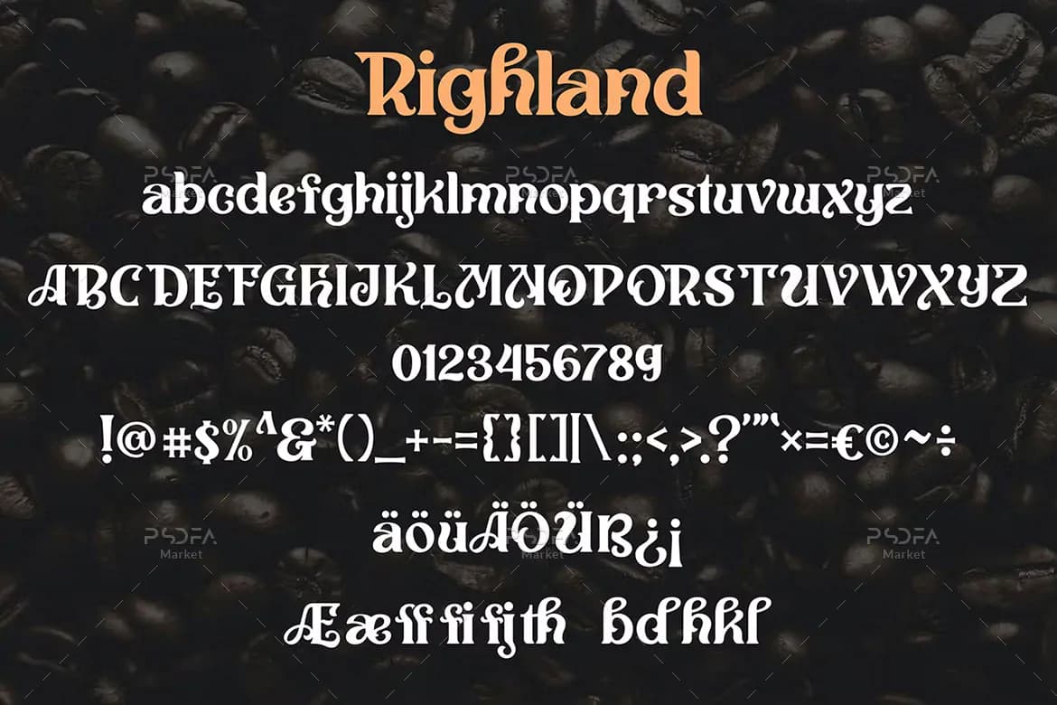 فونت تزئینی کلاسیک و وینتج Righlan — تصویر ۳