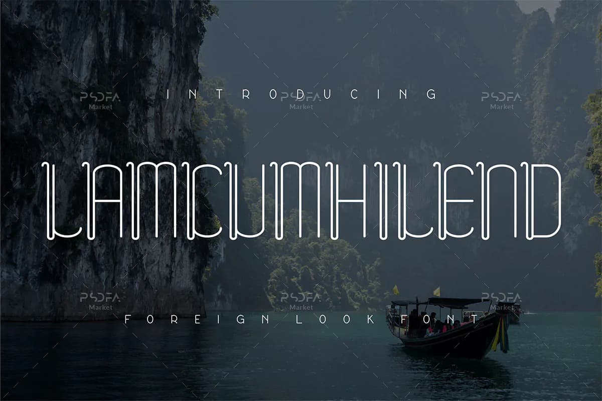 فونت مدرن شیک و باریک Lamcumhilend