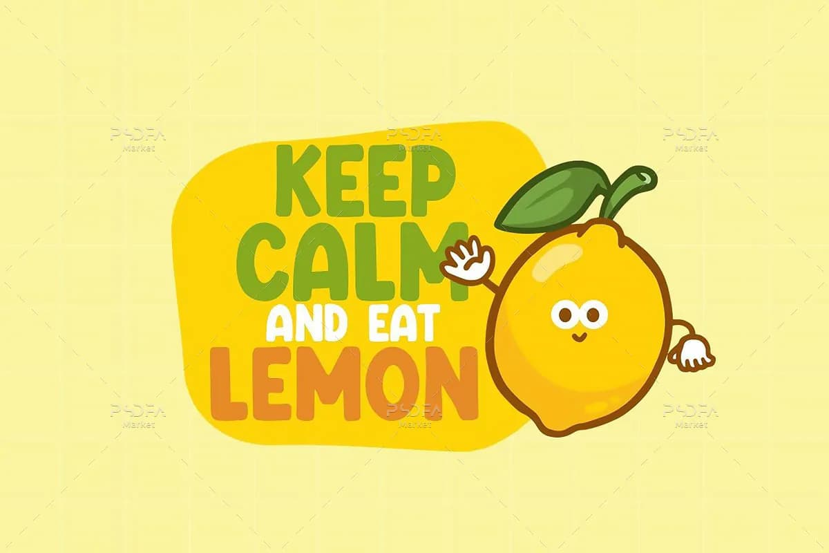فونت کارتونی و کودکانه Lemon Days — تصویر ۲