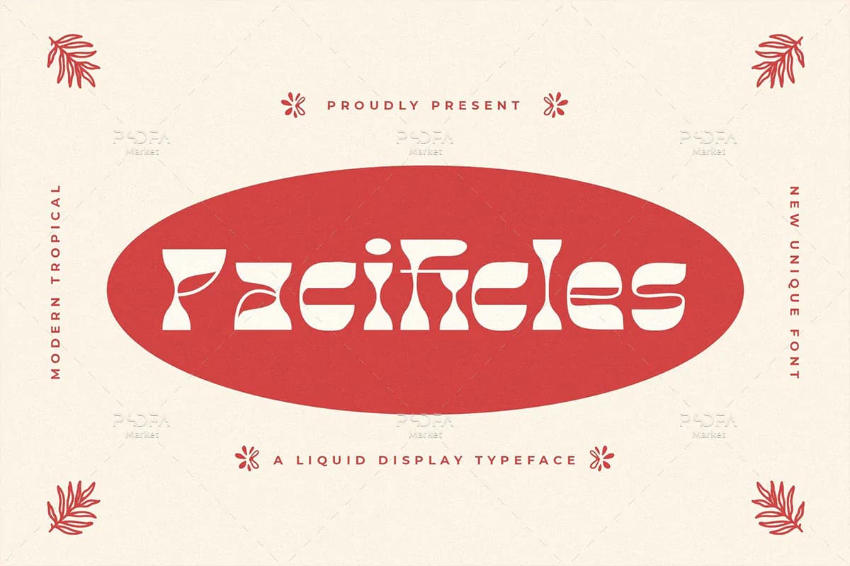 فونت مایع شکل Pacificles