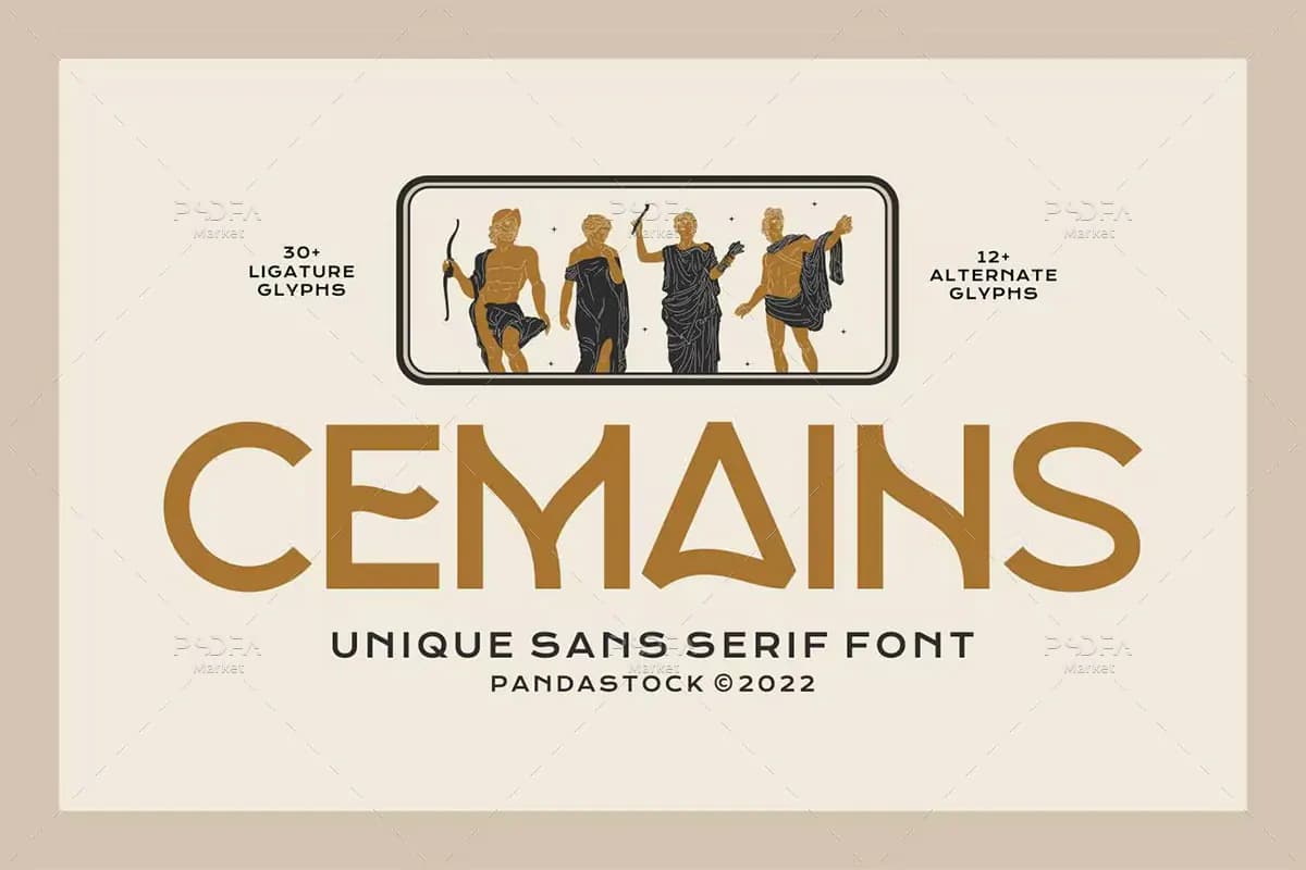 فونت کلاسیک و قدیمی Cemains