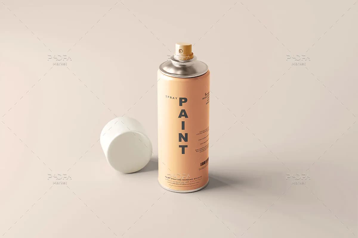 موکاپ قوطی اسپری رنگ — تصویر ۳