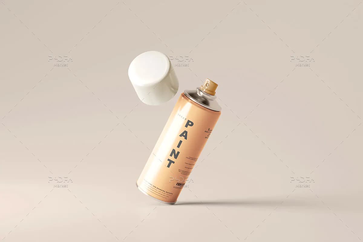 موکاپ قوطی اسپری رنگ — تصویر ۸