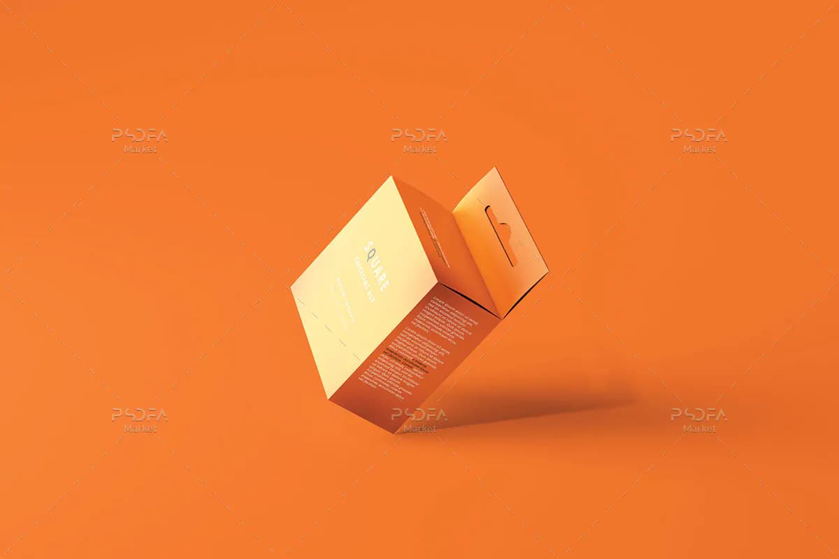 موکاپ جعبه آویزدار بسته بندی محصول — تصویر ۴