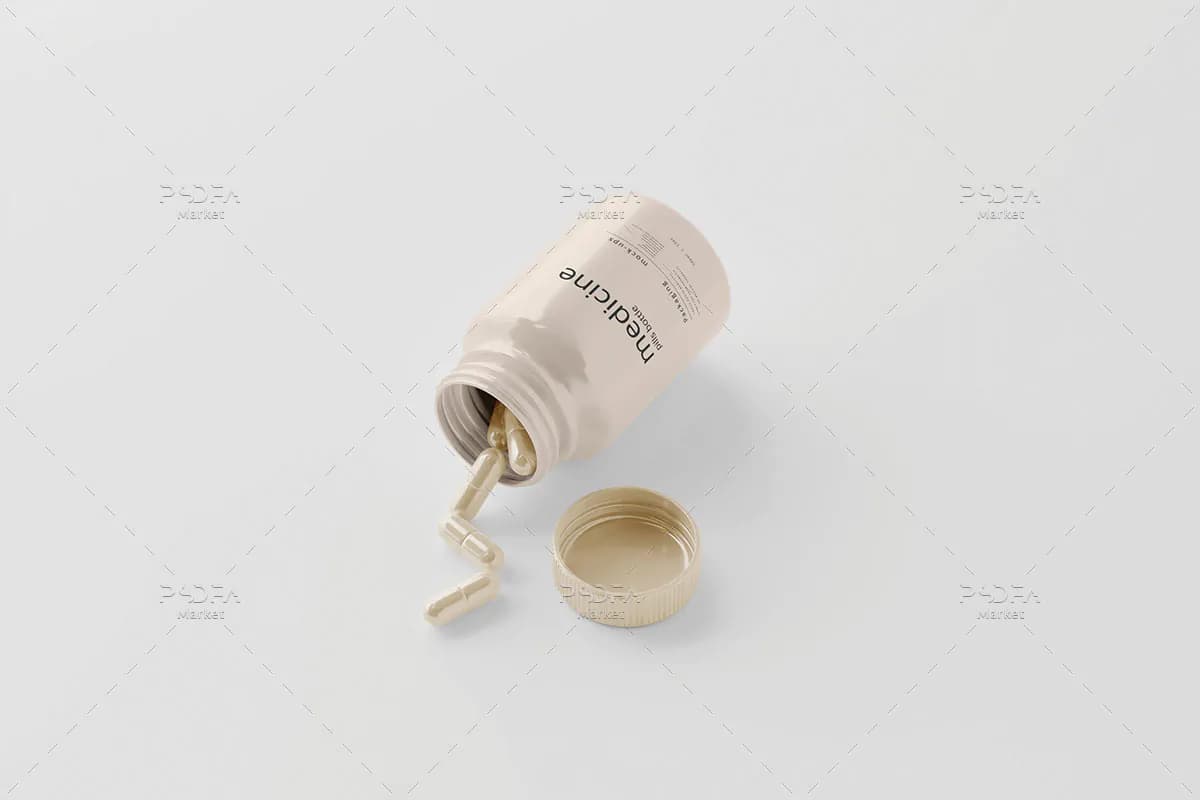 موکاپ قوطی کپسول دارویی — تصویر ۴