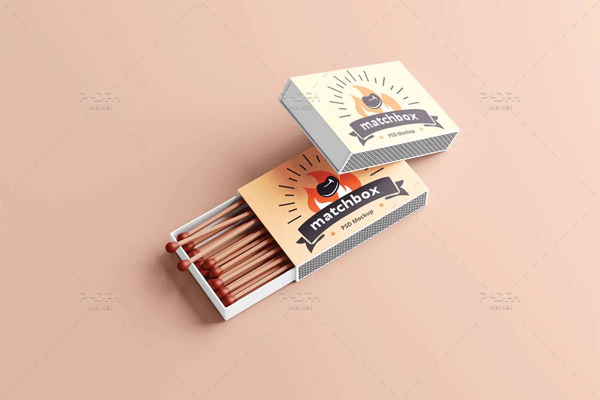 20 موکاپ جعبه و قوطی کبریت — تصویر ۲