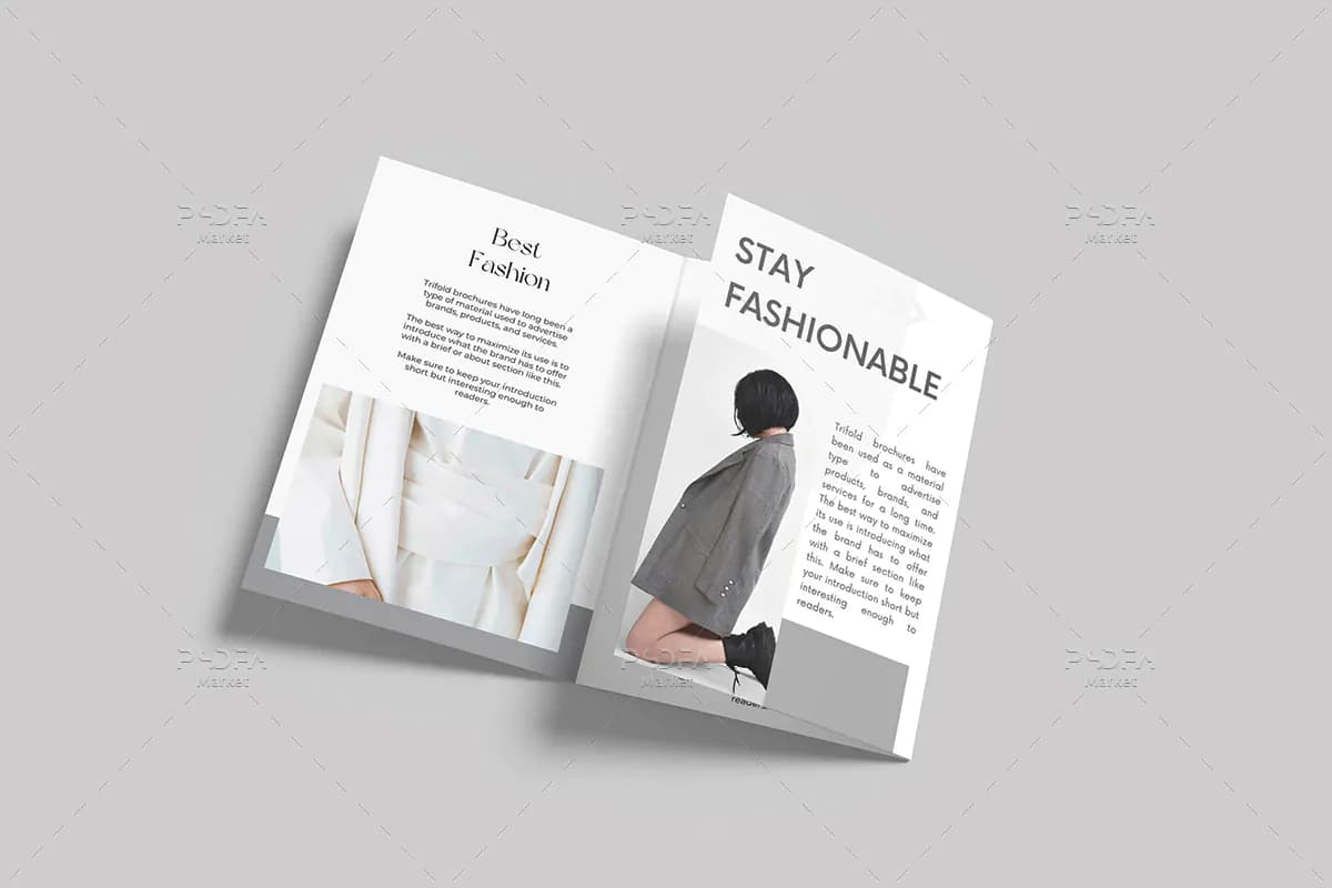 موکاپ بروشور سه لتی A5 — تصویر ۷