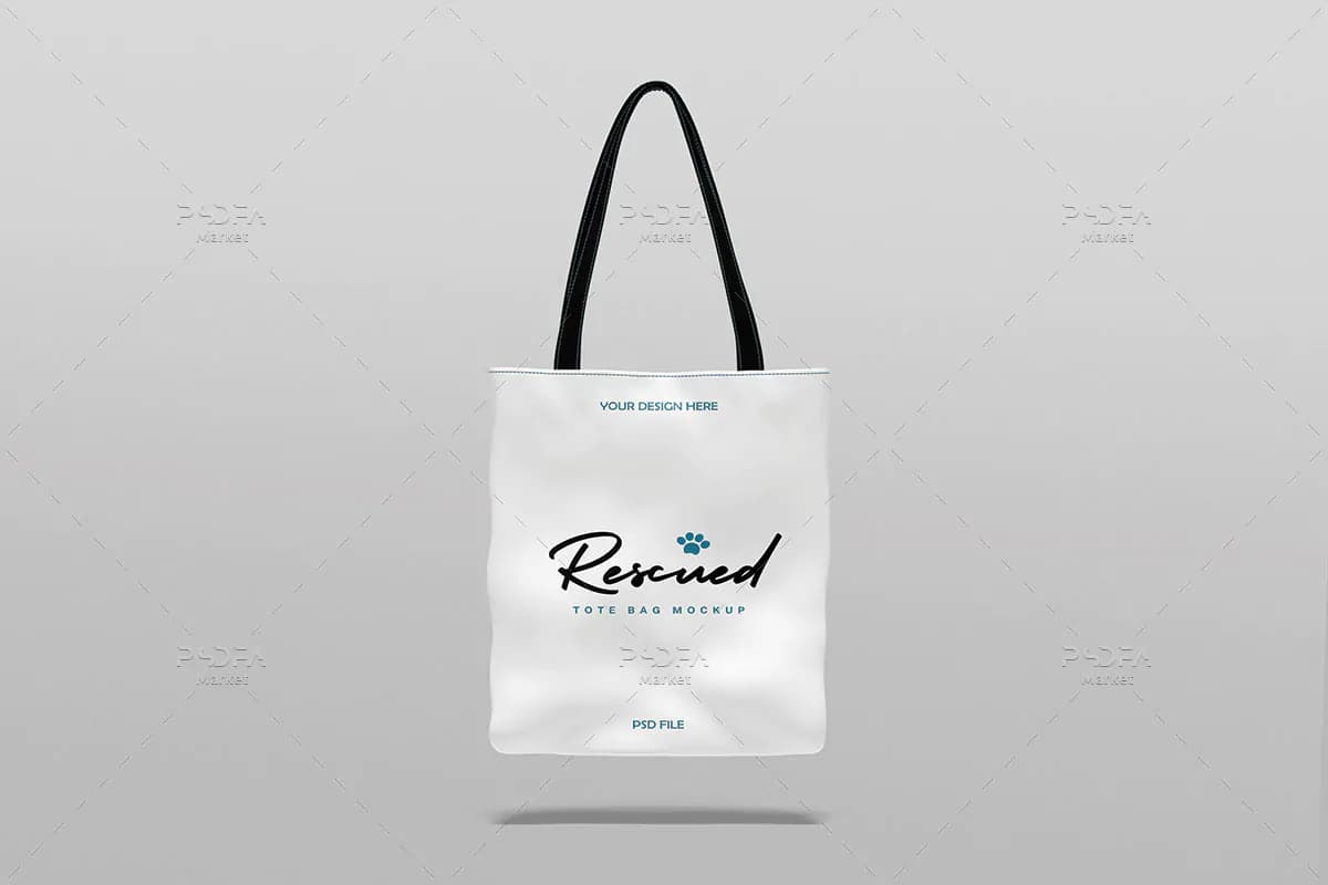 موکاپ ساک دستی پارچهای — تصویر ۳