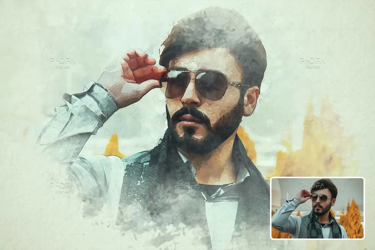 اکشن فتوشاپ افکت نقاشی آبرنگی — تصویر ۳