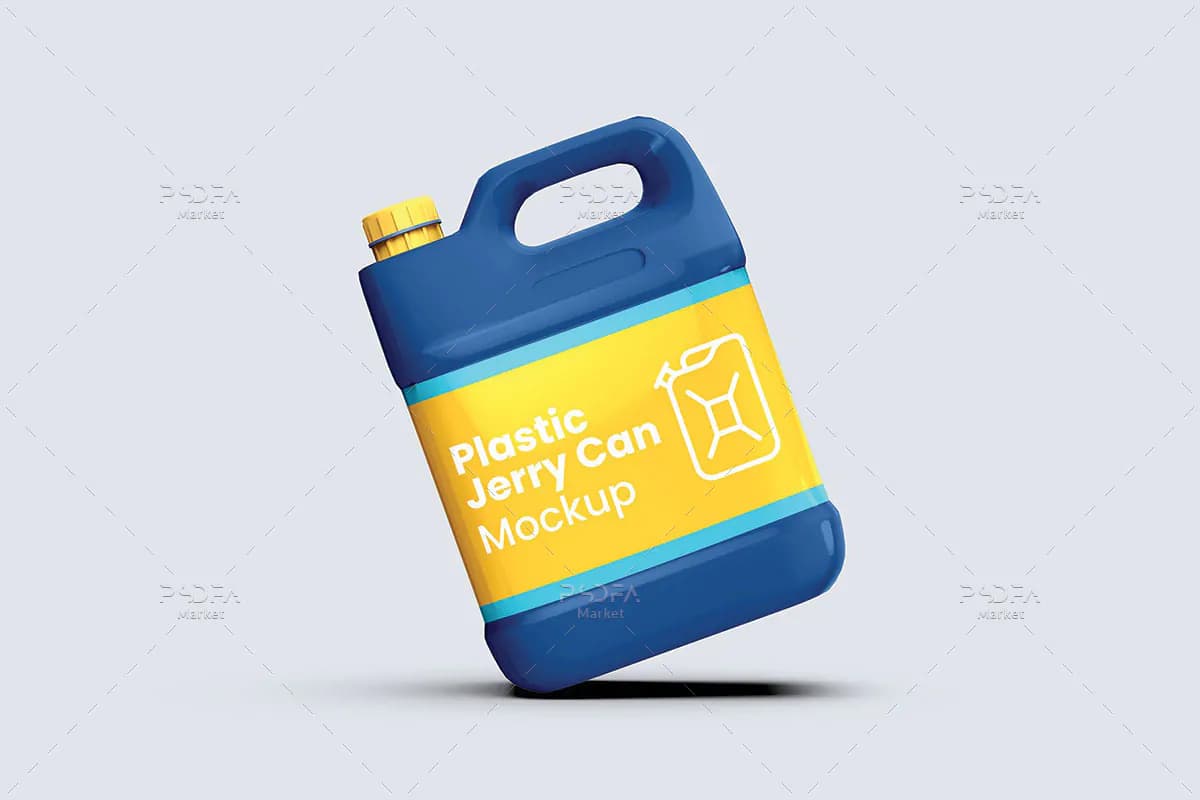 موکاپ گالن 4 لیتری پلاستیکی مواد شوینده — تصویر ۳