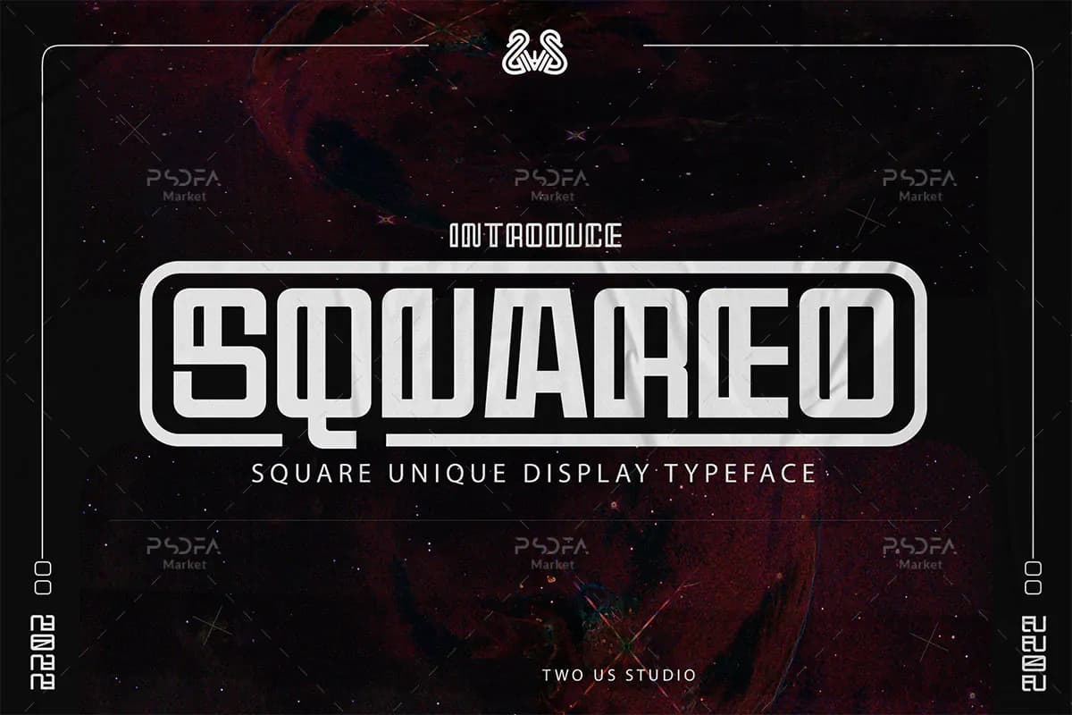فونت مربعی شیک و مدرن Squareo