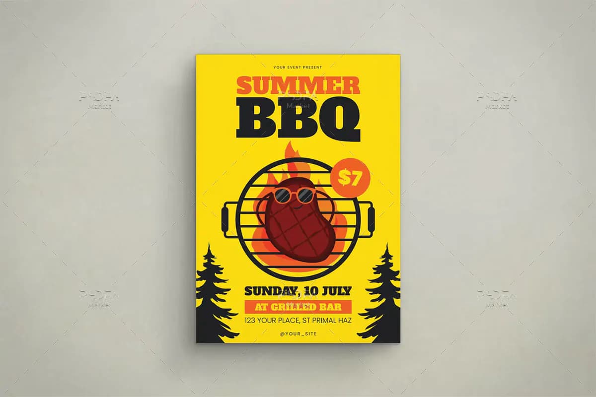 طرح تراکت BBQ