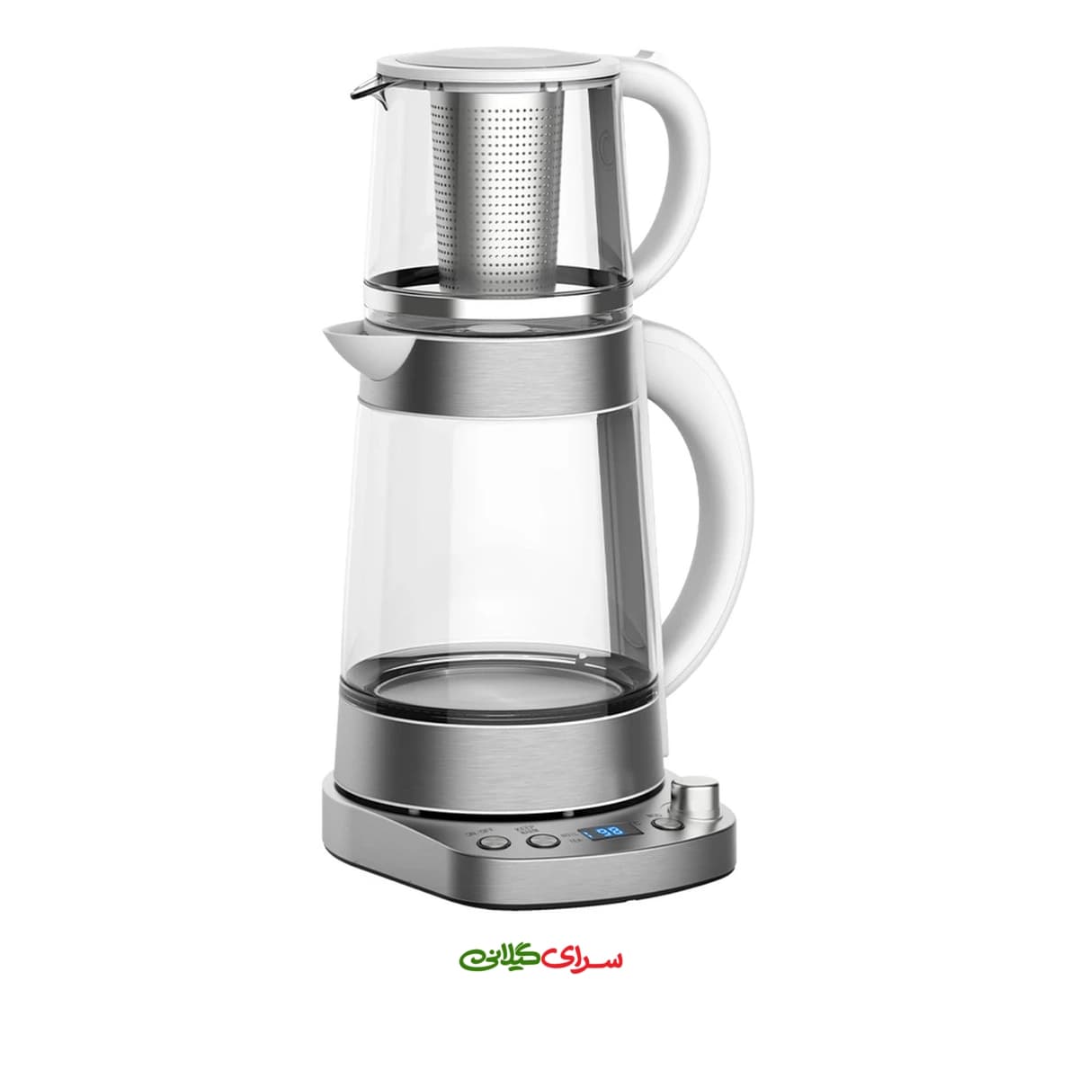 چای ساز رو همی 1.7 لیتری پیرکس سفید ترام هاوس مدل TS10173 — تصویر ۲
