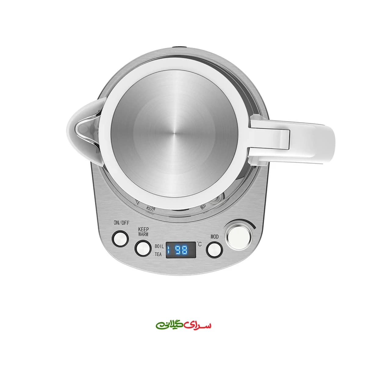 چای ساز رو همی 1.7 لیتری پیرکس سفید ترام هاوس مدل TS10173 — تصویر ۳