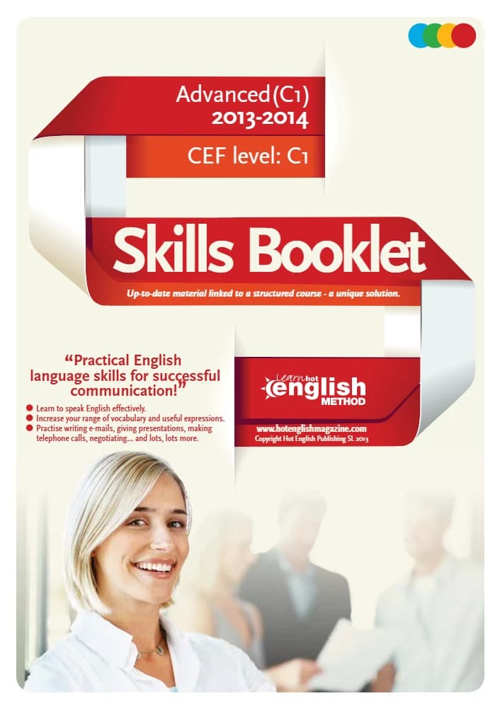 کتاب Hot English Skills Booklet Advanced 2013–2014 (جزوه مهارتهای هات انگلیش پیشرفته ۲۰۱۳–۲۰۱۴) نسخه انگلیسی PDF |