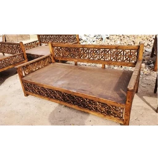 تخت سنتی 2 در 1 تمام گره نیمکت سنتی صندلی سنتی مبلمان فرنا مدل 1140731