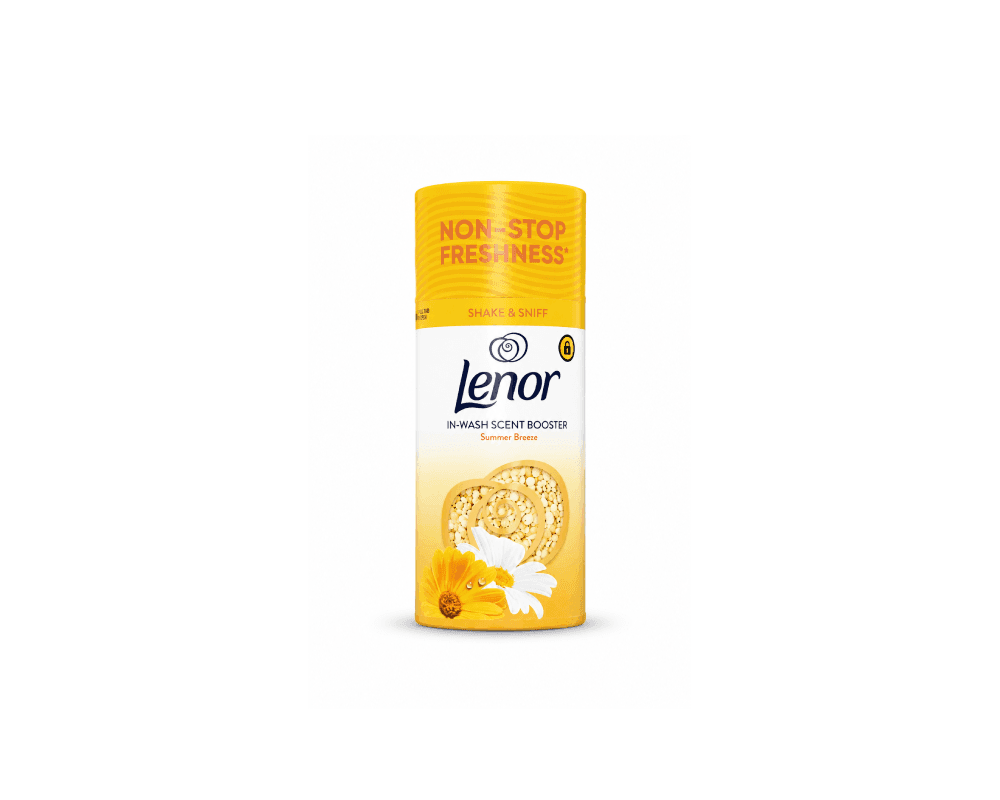 قرص خوشبوکننده لباس (بوستر) لنور Lenor مدل Summer Breeze رایحه نسیم تابستانی وزن ۱۵۵ گرم | In-Wash Scent Booster