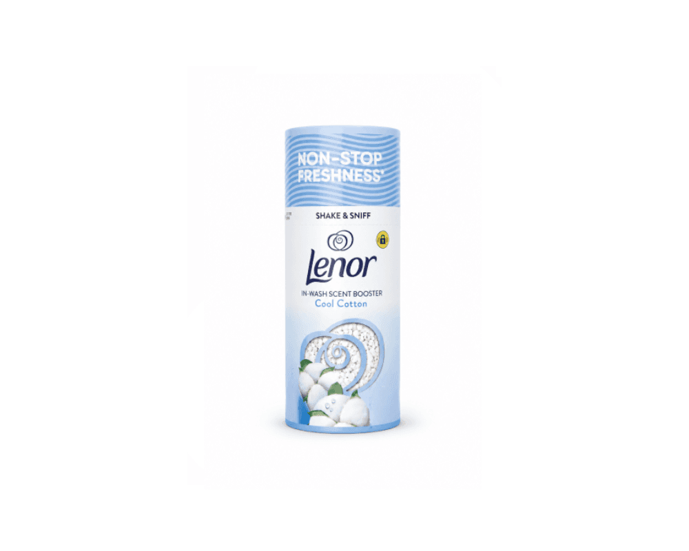 قرص خوشبوکننده لباس (بوستر) لنور Lenor مدل Cool Cotton رایحه پنبه خنک وزن ۱۵۵ گرم | In-Wash Scent Booster