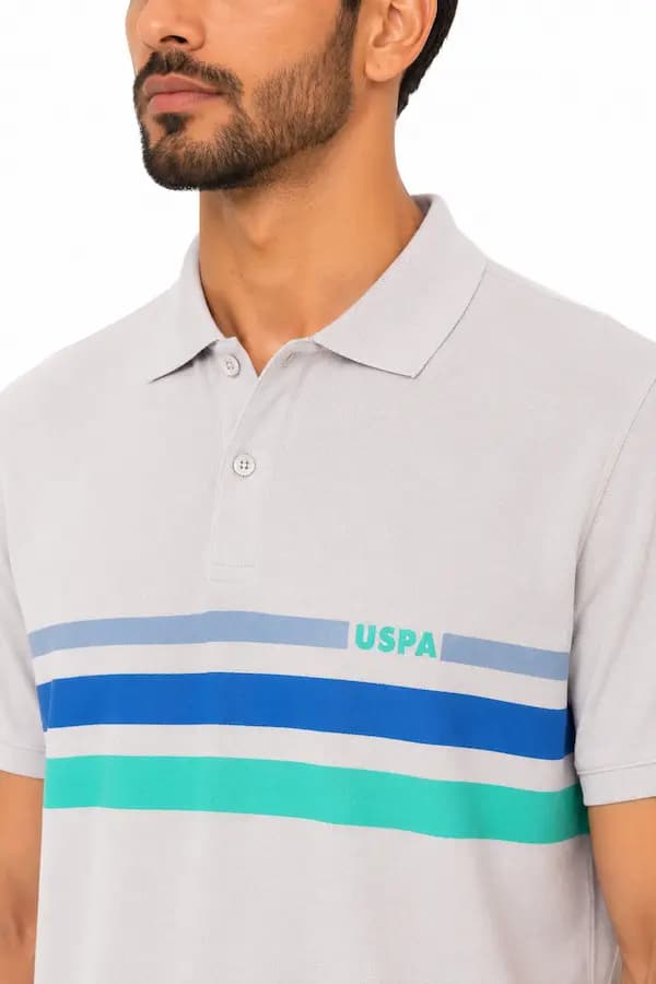 تیشرت مردانه U.S. Polo Assn با یقه پولو — تصویر ۴