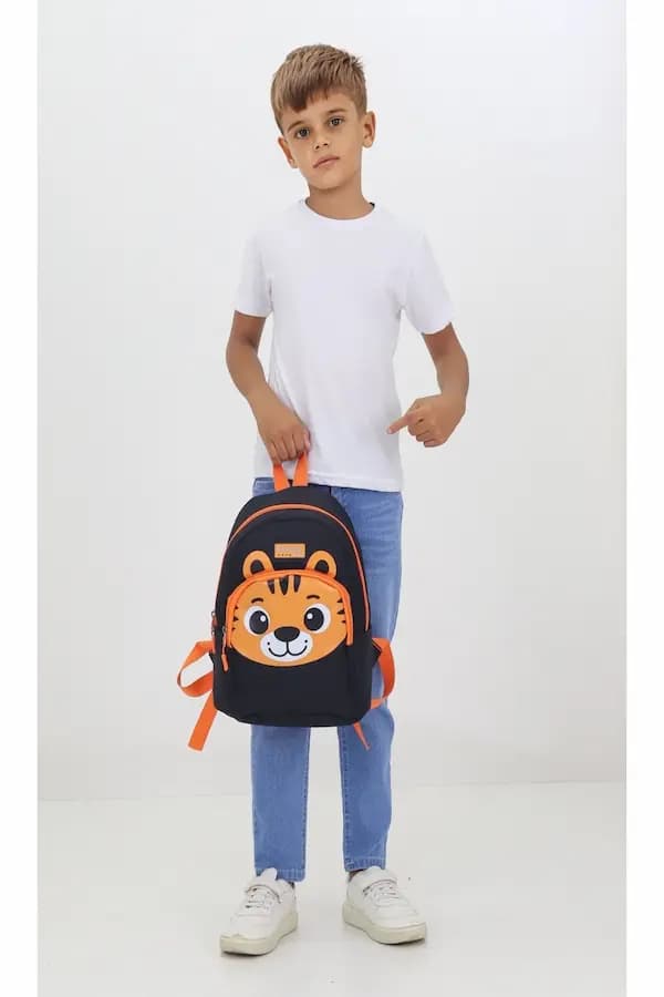 کوله پشتی مهدکودک و پیش‌دبستانی پسرانه Probag طرح ببر مشکی — تصویر ۲
