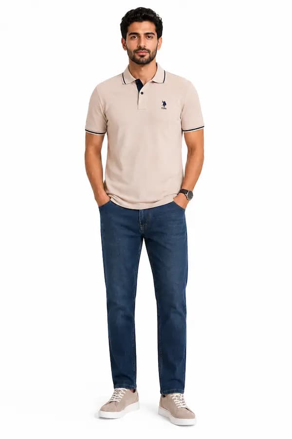تیشرت مردانه اسلیم فیت یقه پولو U.S. Polo Assn — تصویر ۳