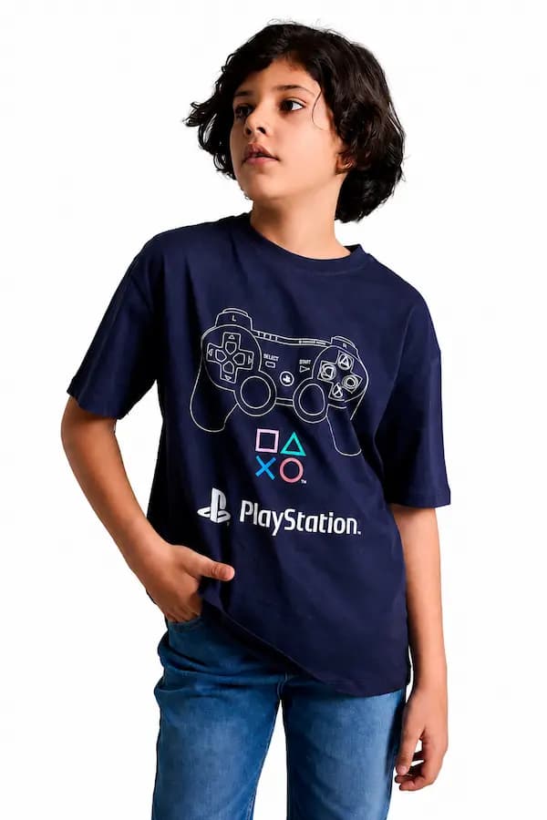 تیشرت بچگانه پسرانه DeFacto مدل PlayStation با طراحی اورسایز — تصویر ۲