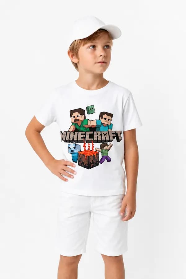 تیشرت بچگانه پسرانه Book OrBook مدل Mine Fire Craft — تصویر ۳