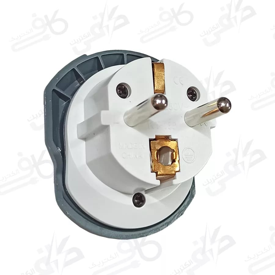تبدیل سه به دو – دوشاخه مگابیز – تبدیل 3به 2 – همه كاره ارت دار لبه دار 110 | 30 آمپر — تصویر ۲