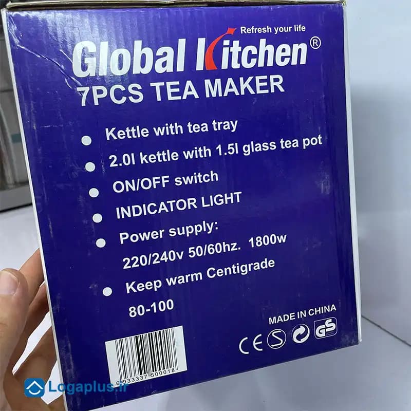 چای‌ ساز کنارهمی 2 لیتری گلوبال کیچن مدل GK-200 — تصویر ۴
