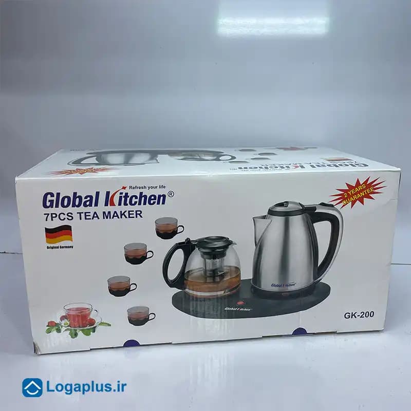چای‌ ساز کنارهمی 2 لیتری گلوبال کیچن مدل GK-200 — تصویر ۳