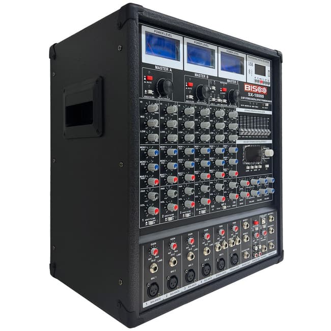 پاور میکسر اکو آمپلی فایر سه کانال بیسکو اس ایکس SX-18000 — تصویر ۲
