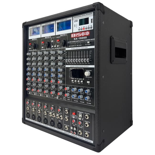 پاور میکسر اکو آمپلی فایر سه کانال بیسکو اس ایکس SX-18000 — تصویر ۴