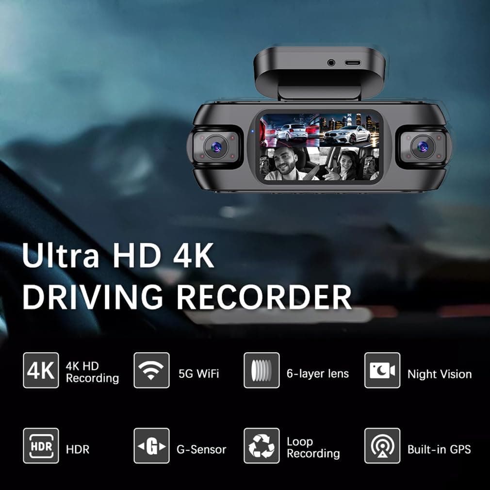 دوربین ثبت وقایع خودرو اتوویژن مدل چهار لنز کد Autovision W9 به همراه دوربین عقب — تصویر ۳