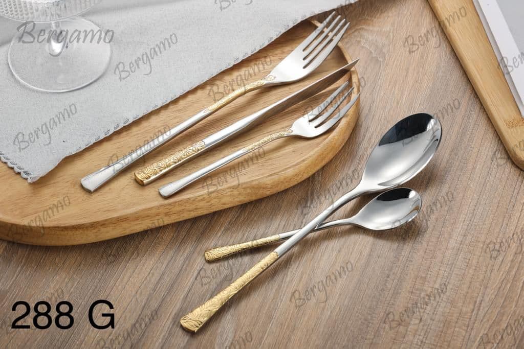 سرویس قاشق و چنگال 160 پارچه برگامو
