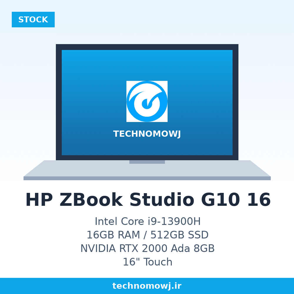 لپ تاپ استوک Hp ZBook Studio G10 16 | Core i9-13900H | 16GB | 512GB SSD | 8GB RTX 2000 Ada | 16 اینچ 4K لمسی