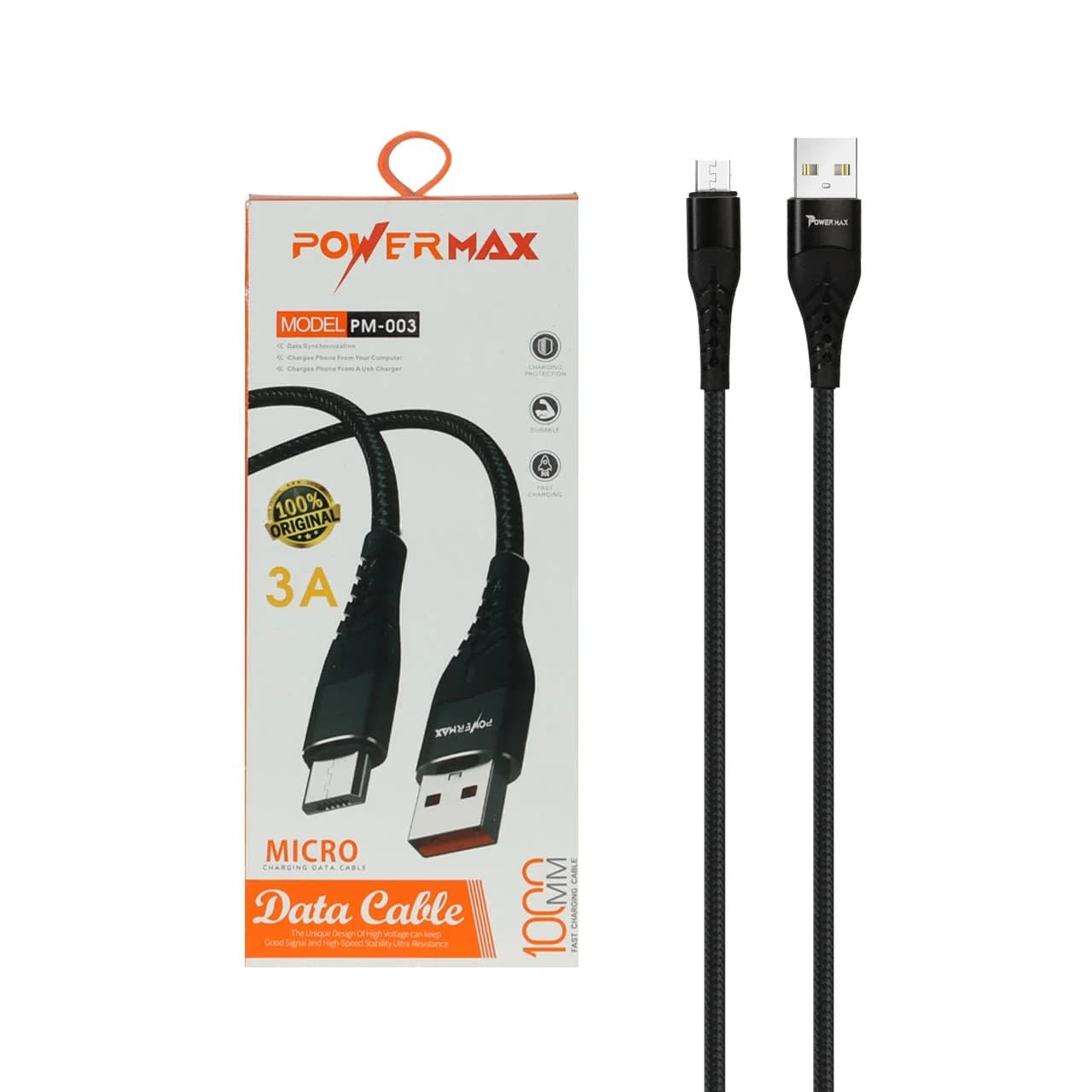 کابل شارژ فست اندروید Power Max مدل PM-003 – سفید