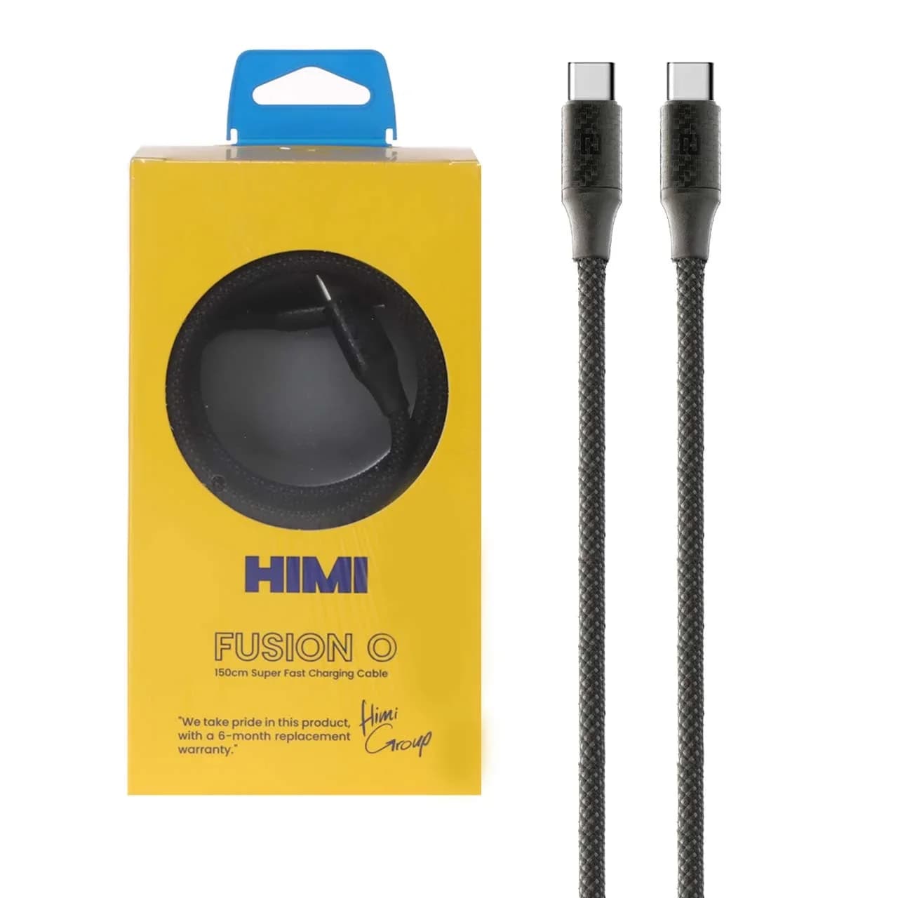 کابل شارژ فست 1.5 متری HIMI Type-C To Type-C مدل Fusion O VQ-D12M 100W – مشکی (6 ماه گارانتی تعویض شرکتی)