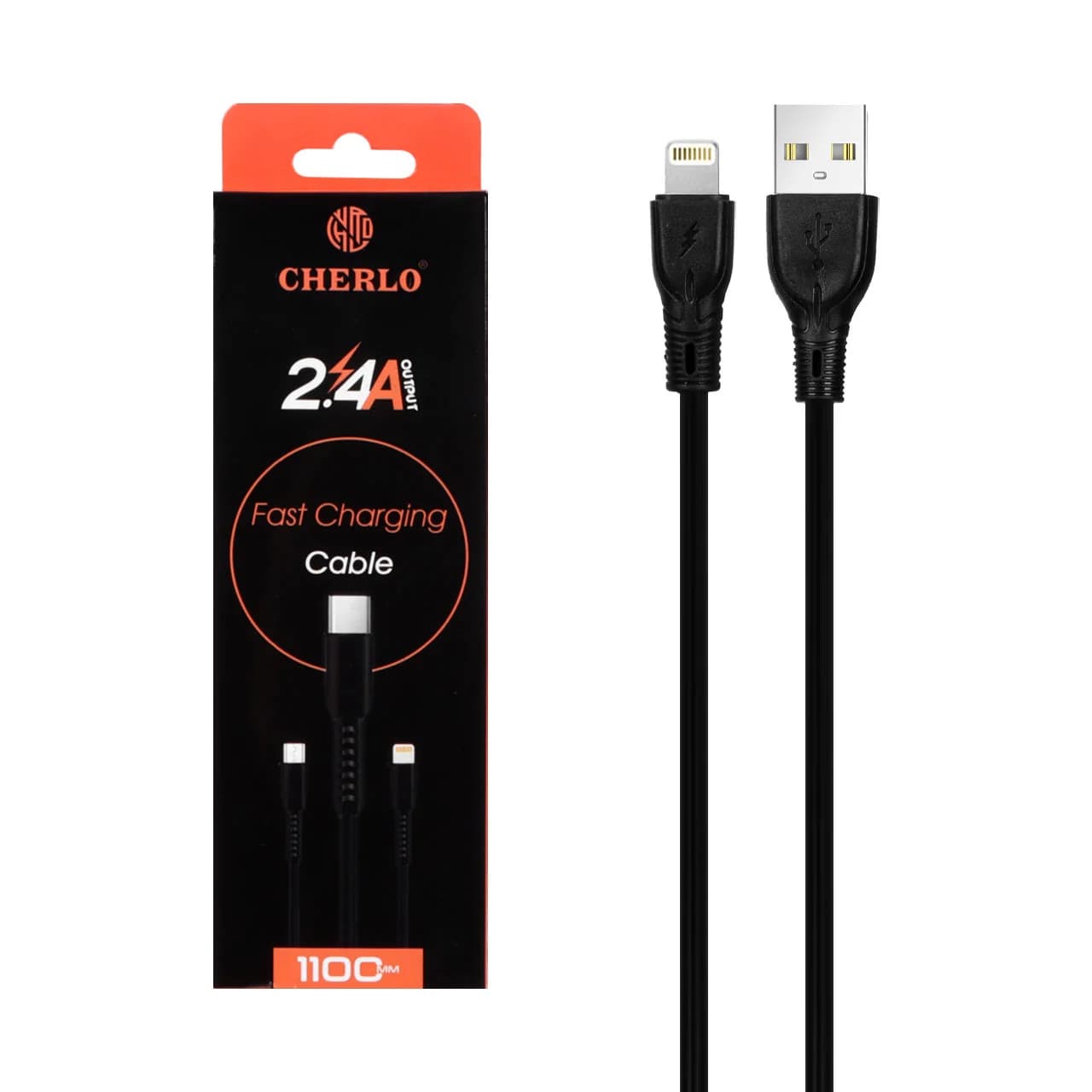 کابل شارژ فست آیفون CHERLO مدل CH-IP09 – مشکی – SMO