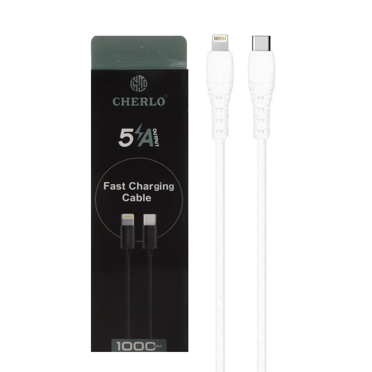 کابل شارژ فست CHERLO Type-C To Lightning مدل TC-IP02 – سفید – SMO