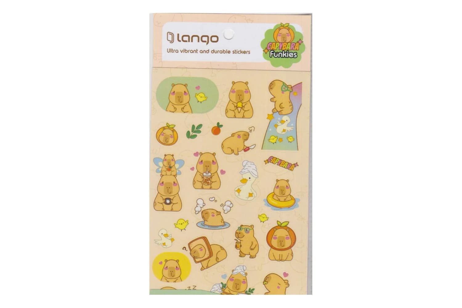 استیکر 23 تکه لانگو طرح کاپی بارا (Capybara)