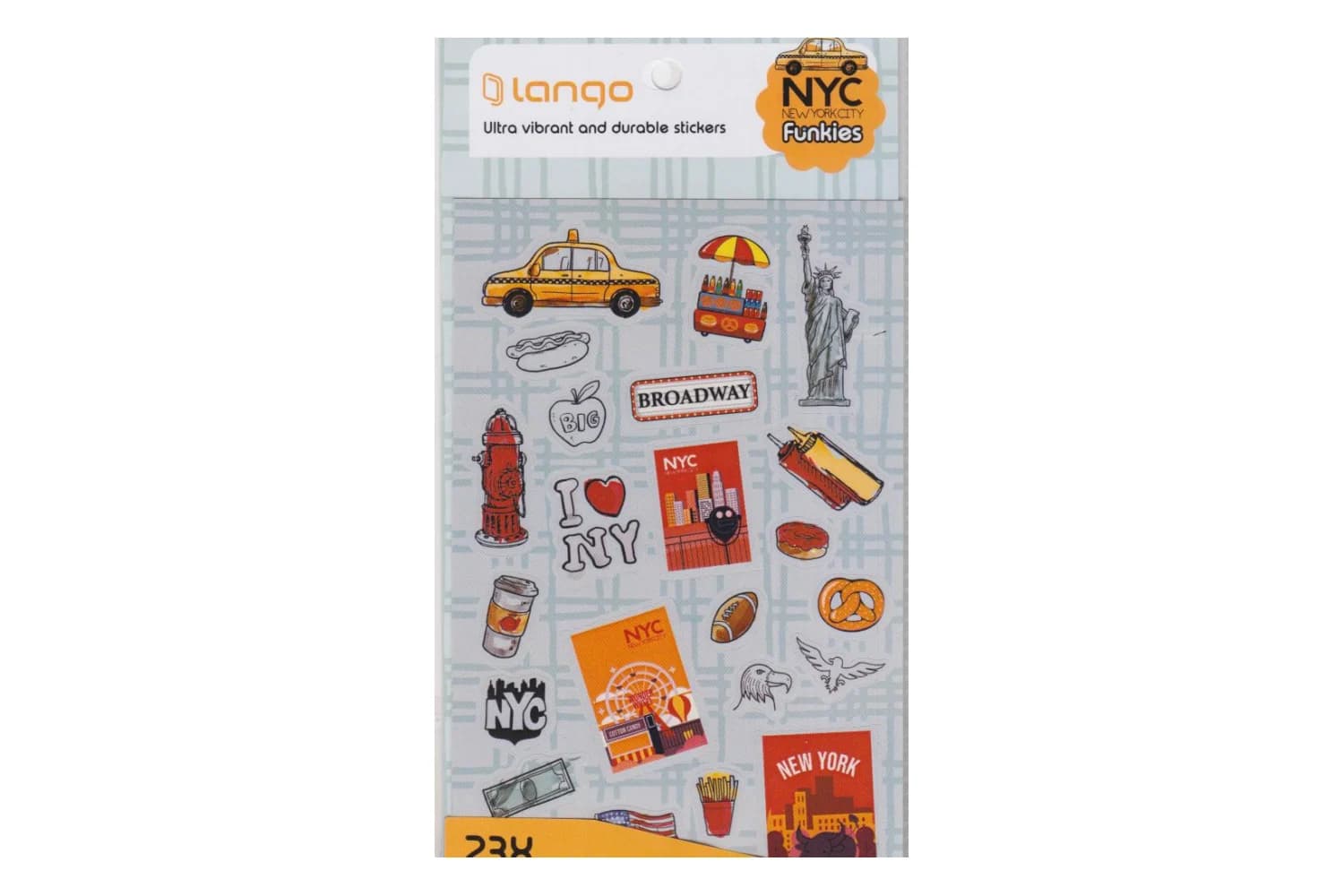 استیکر 23 تکه لانگو طرح نیویورک (New York)