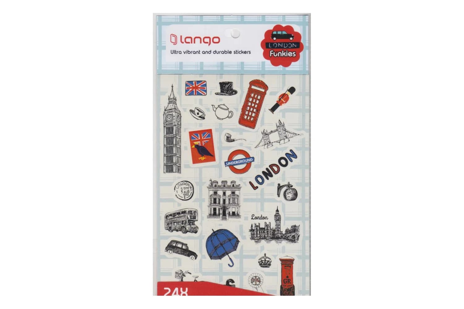 استیکر 24 تکخ لانگو طرح لندن (London)