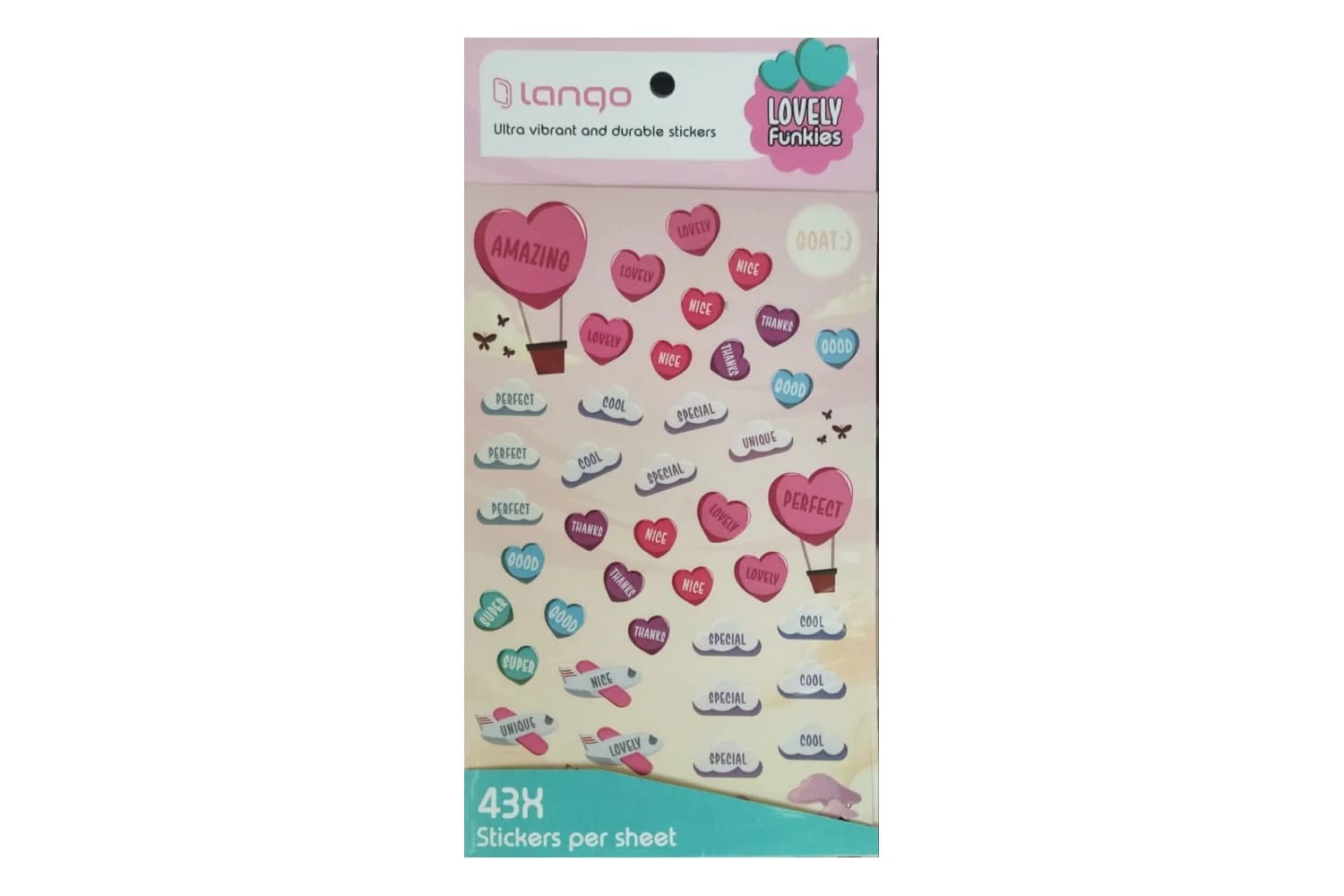 استیکر 43 تکه لانگو طرح عاشقانه (Lovely)