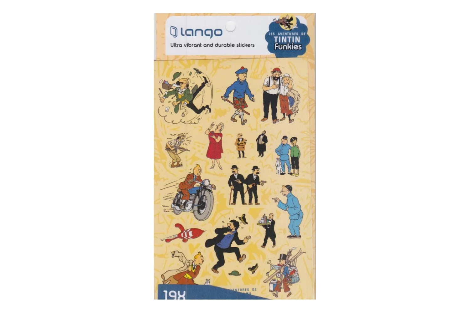 استیکر 19 تکه لانگو طرح تن تن (Tin Tin)