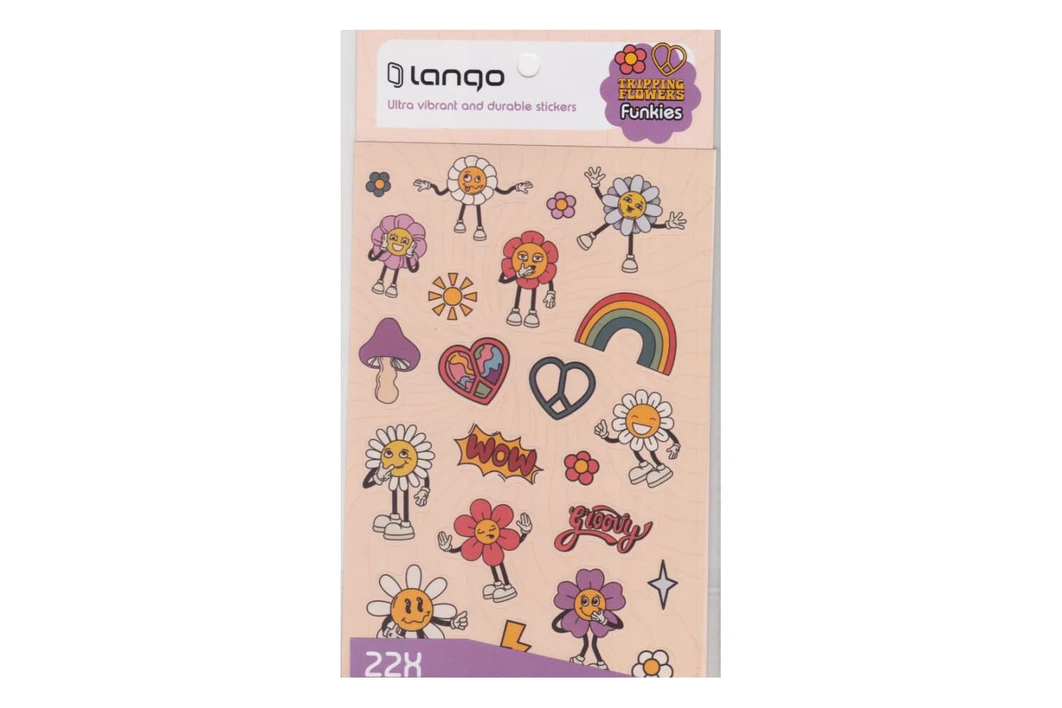استیکر 22 تکه لانگو طرح گل (Tripping flower)