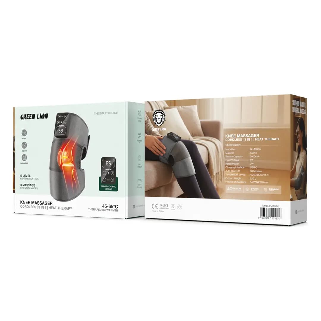 ماساژور زانو بی‌سیم گرین لاین مدل 3 in 1 Cordless Knee Massager & Heat Therapy — تصویر ۳