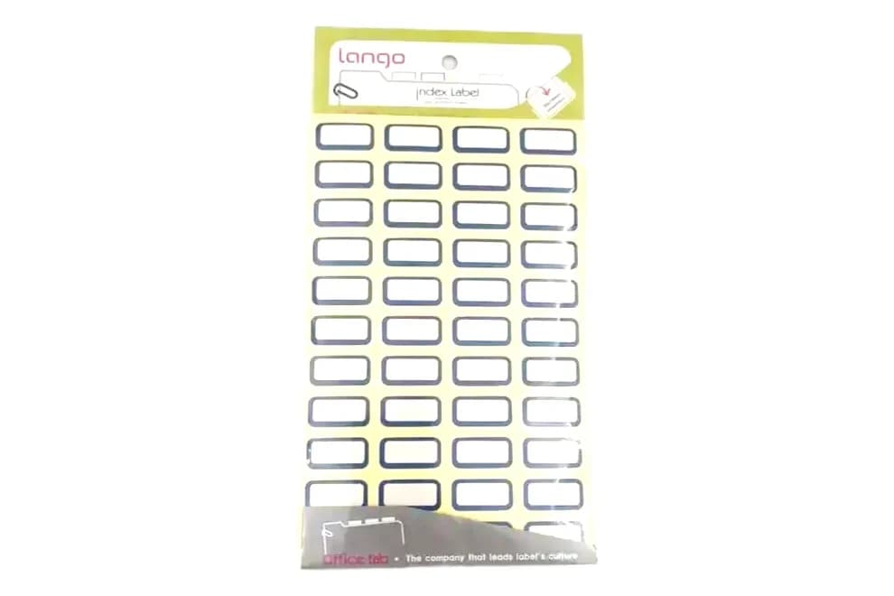 لیبل اسم دور آبی 2 در 1 لانگو (بسته 4 برگی)