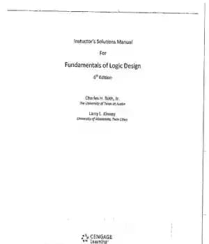 دانلود کتاب Instructor Solutions – Fundamentals of Logic Design – راه حل های مربی – مبانی طراحی منطق