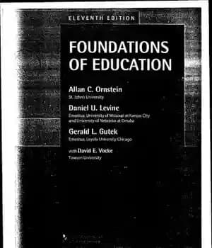 دانلود کتاب Foundations of Education – مبانی آموزش و پرورش